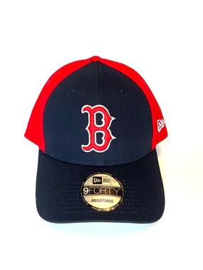 New Era MLB Boston Red Sox 9FORTY  Hat Cap One Size Snapback Navy Red Unisex